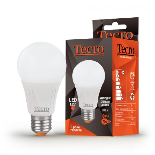 Лампа LED TECRO PRO-A60-9W-4K-E27