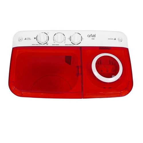 Стиральная машина полуавтомат ARTEL ART TE-60 Red (6кг, отжим, помпа, таймер)