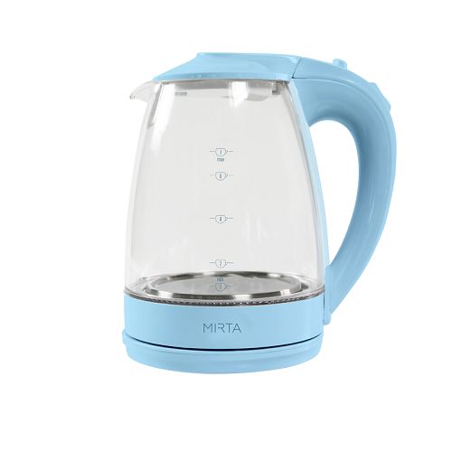 Чайник MIRTA KT-1044 голубой (стекло)
