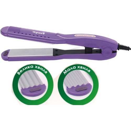 Щипцы для волос VILGRAND VHS 100CP Purple (гофре)