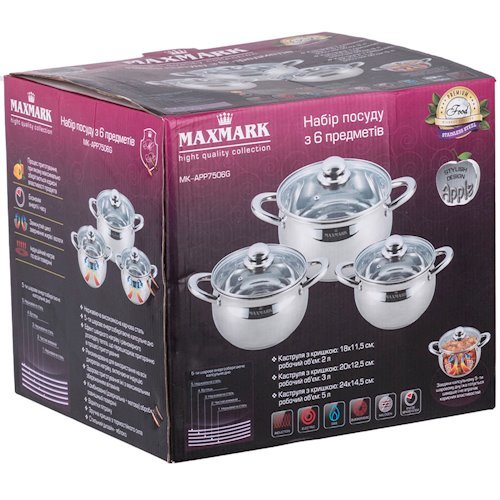 Набор посуды MAXMARK MK-APP7506G