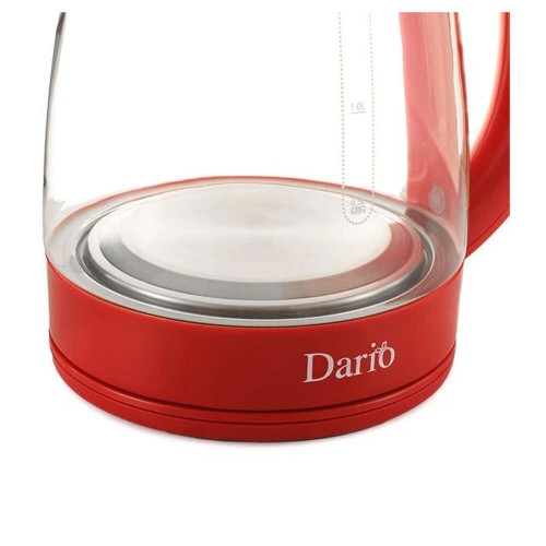 Чайник DARIO DR1802 RED (1,8 л; 1,8 кВт) Стекло