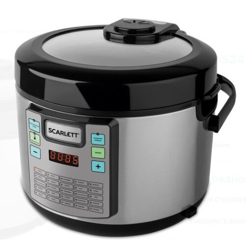 Мультиварка SCARLETT SC-MC410S24 (700Вт, 28 прог, Чаша 4л с ручкой, стекл. крышка)
