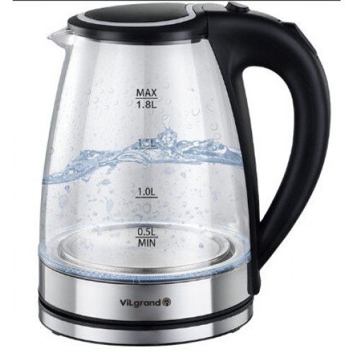 Чайник VILGRAND VL1188GK black (стекло)