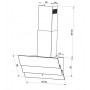 Вытяжка наклонная INTERLINE FLY BL A/60/GL/T