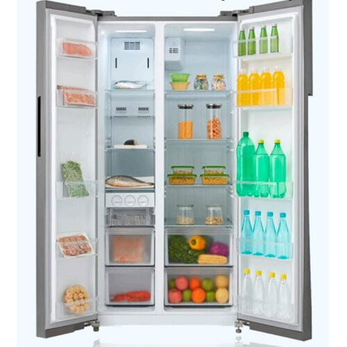 Холодильник Side By Side MIDEA HC-689WEN WG белое стекло 
