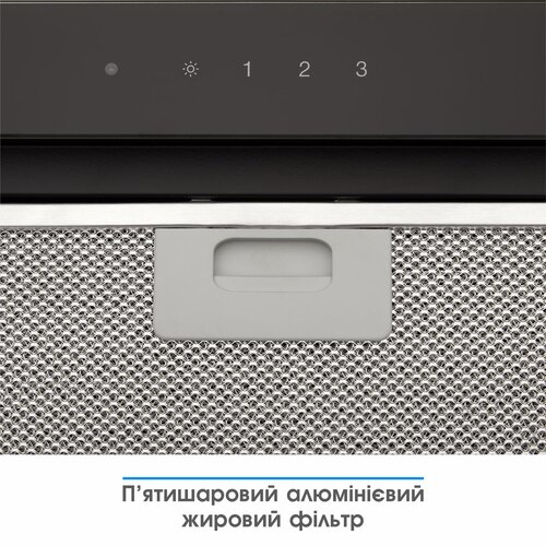 Вытяжка встр. ELEYUS GEMINI 800 LED 52 BL