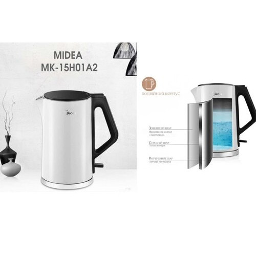 Чайник MIDEA MK-15H01A2WH