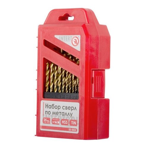 Набор сверл по металлу INTERTOOL SD-0025 HSS 25 шт.