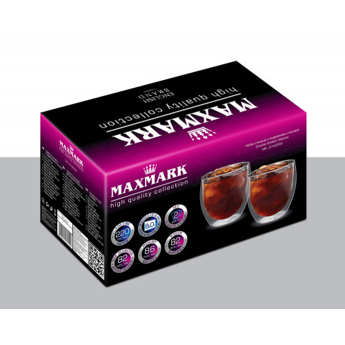 Набор стаканов с двойными стенками MAXMARK MK-2742DW
