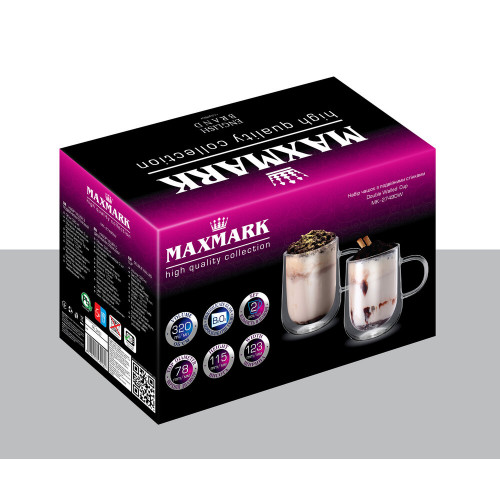 Набір чашок із подвійними стінками MAXMARK MK-2749DW