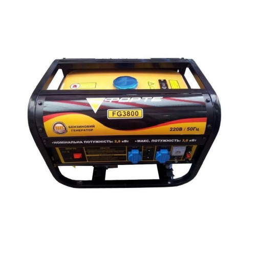 Генератор бензиновый FORTE FG3800 (3000Вт,15л,50кг, 550гр/кВт*час, 4-такт двиг)