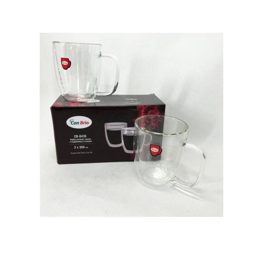 Набор чашек с двойными стенками 2 шт 350 мл Con Brio CB 8435-2