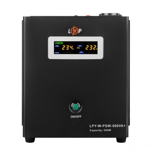 ДБЖ LogicPower LPY-W-PSW-500VA+ (350Вт) 5A/10A з правильною синусоїдою 12V (LP4142)