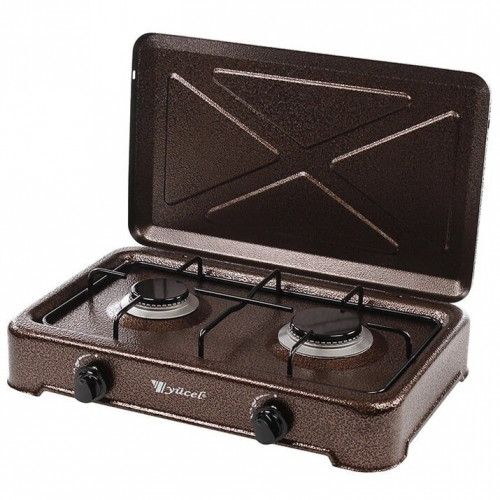 Уцінка - Плита настільна (газ) YUCEL O-200-LPG-copper (Скіл емалі на кришці конфорки)