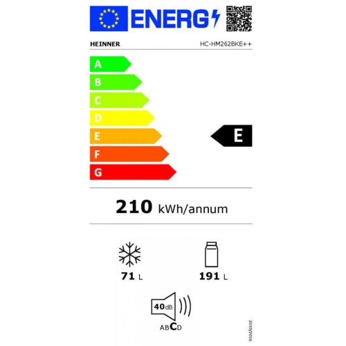 Холодильник HEINNER HC-HM262BKE++