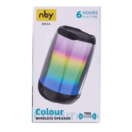 Акустическая система Pulse 4 mini BT/TF/FM/TWS/AUX/USB с подсветкой 5 Вт Белая