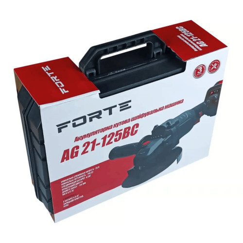 Шлифмашина аккумуляторная Forte AG 21-125BC