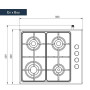 Плита настольная (газ) KUMTEL EKO KO-420F WHITE
